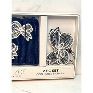 Viral Rachel Zoe Beaded Bow Keychain and Coin Purse